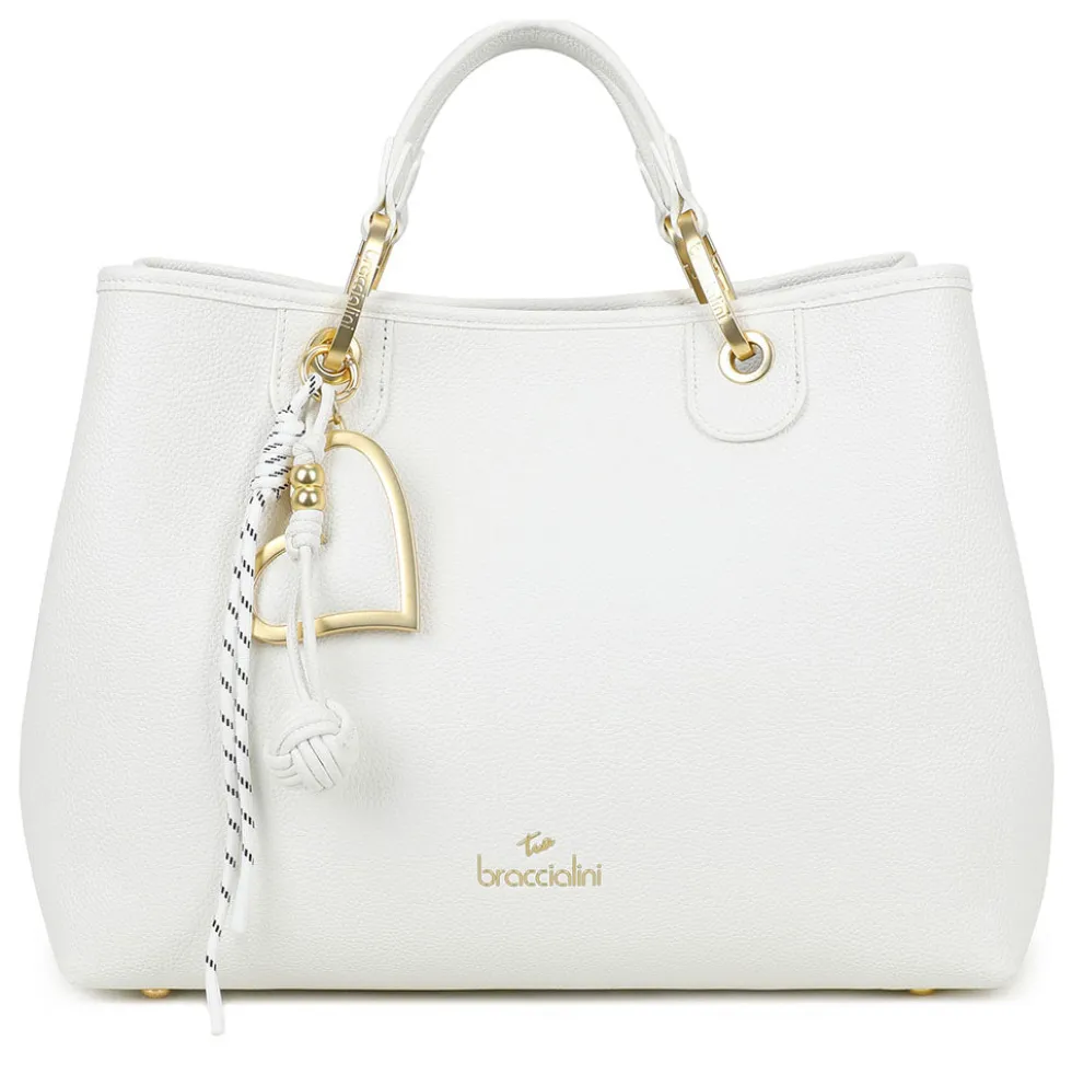 Borsa Donna a Mano Large BRACCIALINI linea Beth Bianco