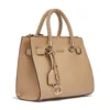 Borsa Donna a Mano LIU JO Better effetto Bottalato color Cammello con Charm