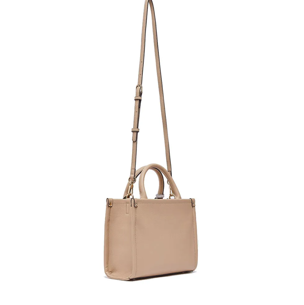 Borsa Donna a Mano LIU JO Better stampa Bottalata Dark Cipria con Charm
