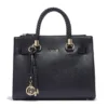 Borsa Donna a Mano LIU JO Better effetto Bottalato Nero con Charm