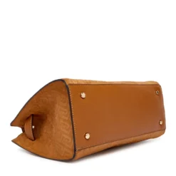 Borsa Donna a Mano LIU JO Marrone con Logo Monogram All Over