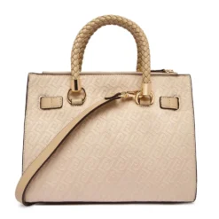 Borsa Donna a Mano LIU JO Neutro con Logo Monogram All Over