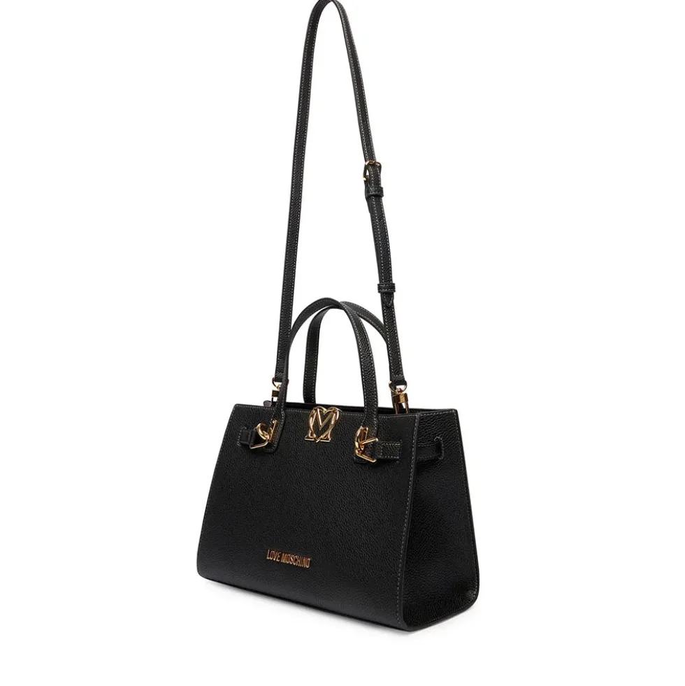 Borsa Donna a Mano LOVE MOSCHINO linea Soft Sculpt Nera