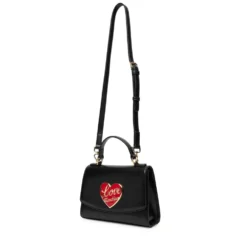 Borsa Donna a Mano LOVE MOSCHINO Nera con Cuore Logato