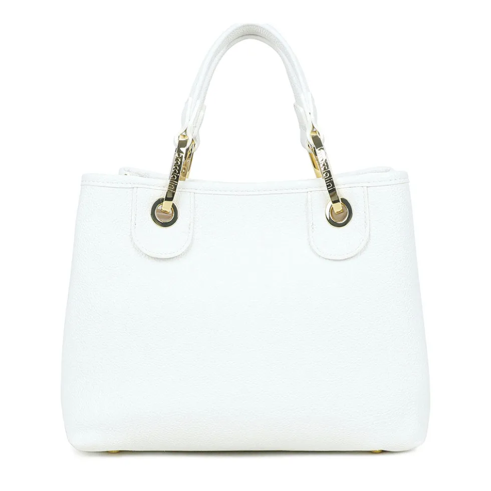 Borsa Donna a Mano Media BRACCIALINI linea Beth Strass Bianco