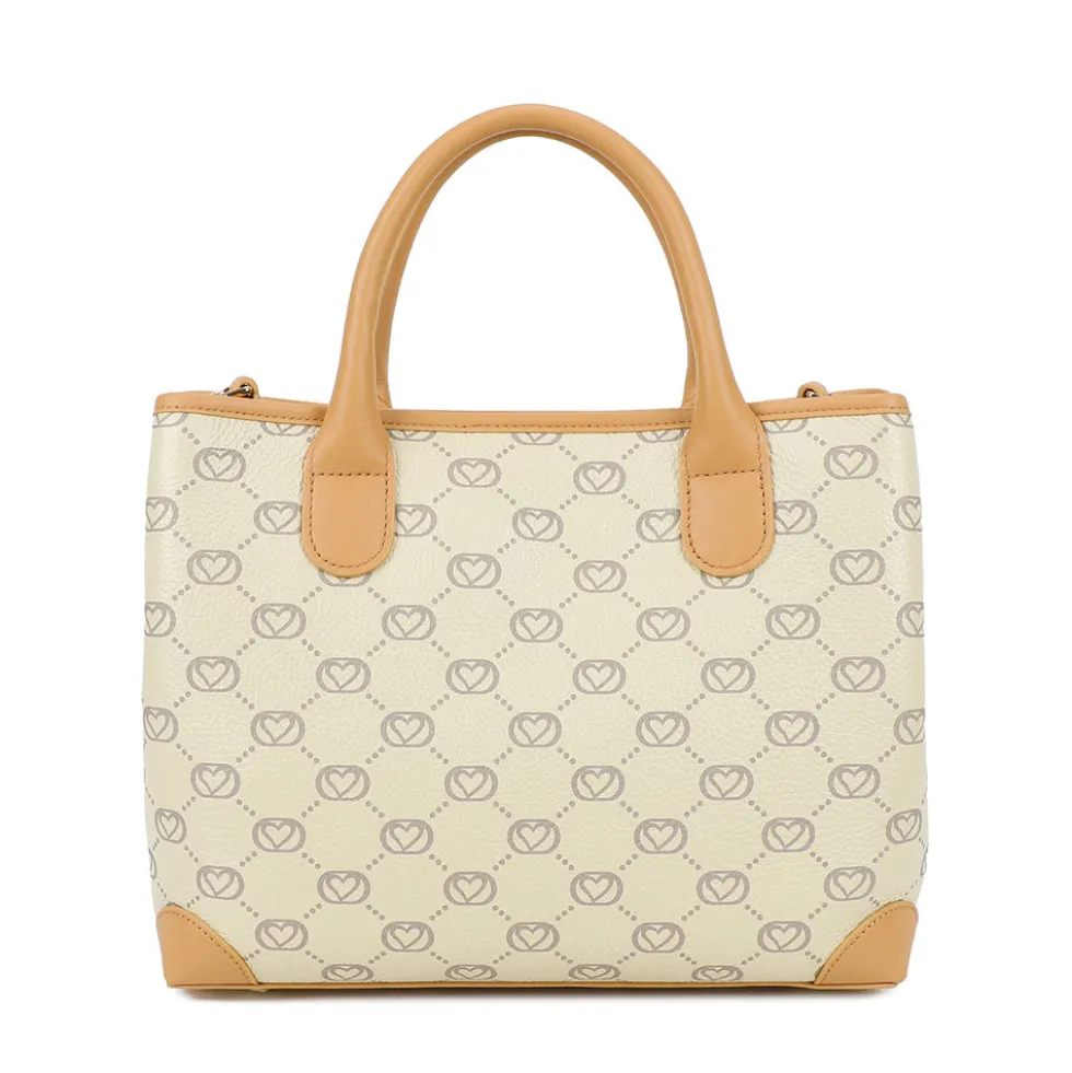Borsa Donna a Mano Media BRACCIALINI linea Monogram in Pelle Beige