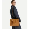Borsa Donna a Mano Media LIU JO Marrone con Logo Monogram All Over