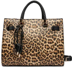 Borsa Donna a Mano Media LIU JO stampa Animalier con Charm
