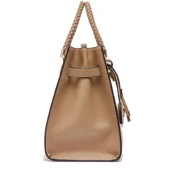 Borsa Donna a Mano Media LIU JO Better effetto Bottalato color Cammello con Charm