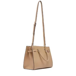 Borsa Donna a Mano Media LIU JO Better effetto Bottalato color Cammello con Charm