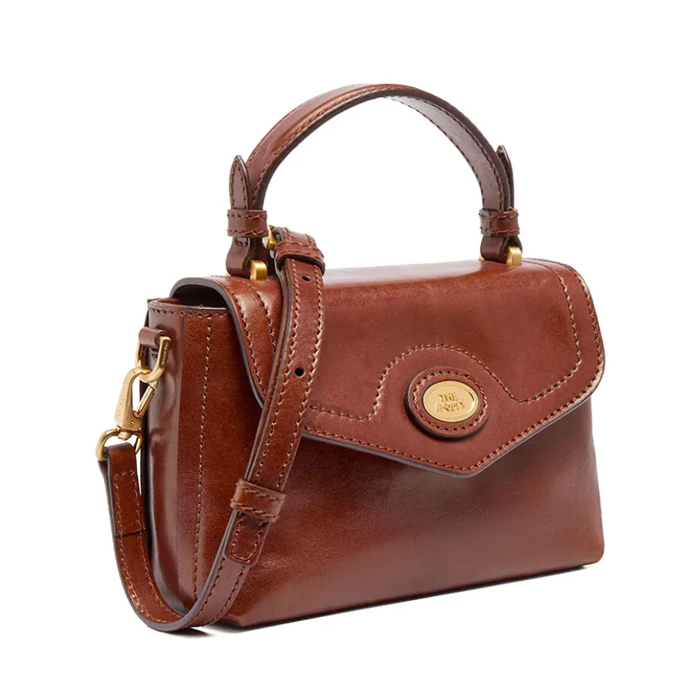 Borsa Donna a Mano Mini THE BRIDGE linea Story in Pelle Marrone