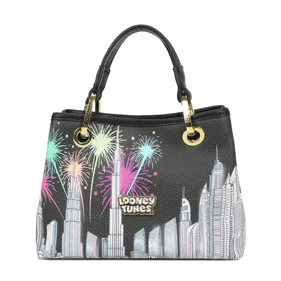 Borsa Donna a Mano Small BRACCIALINI linea Cartoline Looney Tunes stampa Dubai