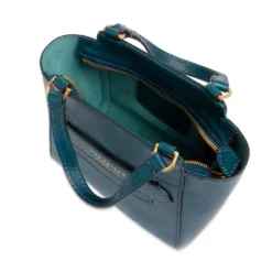 Borsa Donna a Mano THE BRIDGE linea Lucrezia in Pelle Blu Pavone