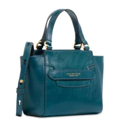 Borsa Donna a Mano THE BRIDGE linea Lucrezia in Pelle Blu Pavone