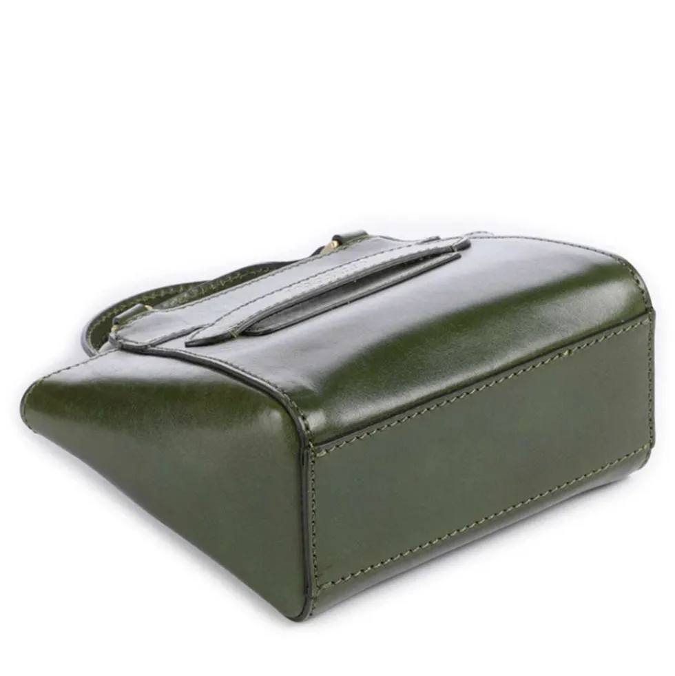 Borsa Donna a Mano THE BRIDGE linea Lucrezia in Pelle Verde Maggiorana