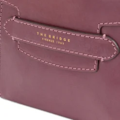 Borsa Donna a Mano THE BRIDGE linea Lucrezia in Pelle Viola Orchidea
