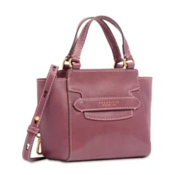 Borsa Donna a Mano THE BRIDGE linea Lucrezia in Pelle Viola Orchidea