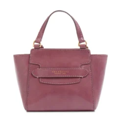 Borsa Donna a Mano THE BRIDGE linea Lucrezia in Pelle Viola Orchidea