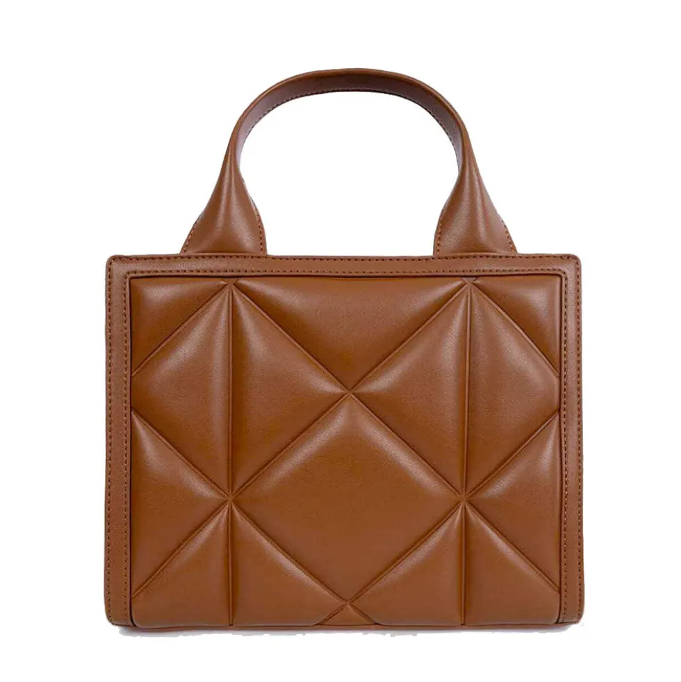 Borsa Donna a Mano Trapuntata LOVE MOSCHINO linea Embossed color Cuoio