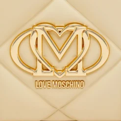 Borsa Donna a Mano Trapuntata LOVE MOSCHINO linea Embossed color Burro