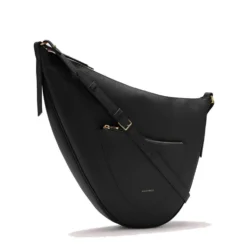 Borsa Donna Asimmetrica a Tracolla COCCINELLE linea Snuggie Medium in Pelle Nera