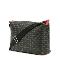 Borsa Donna a Spalla a Tracolla POLLINI linea Heritage Logo Classic Nero e Rosso Lacca