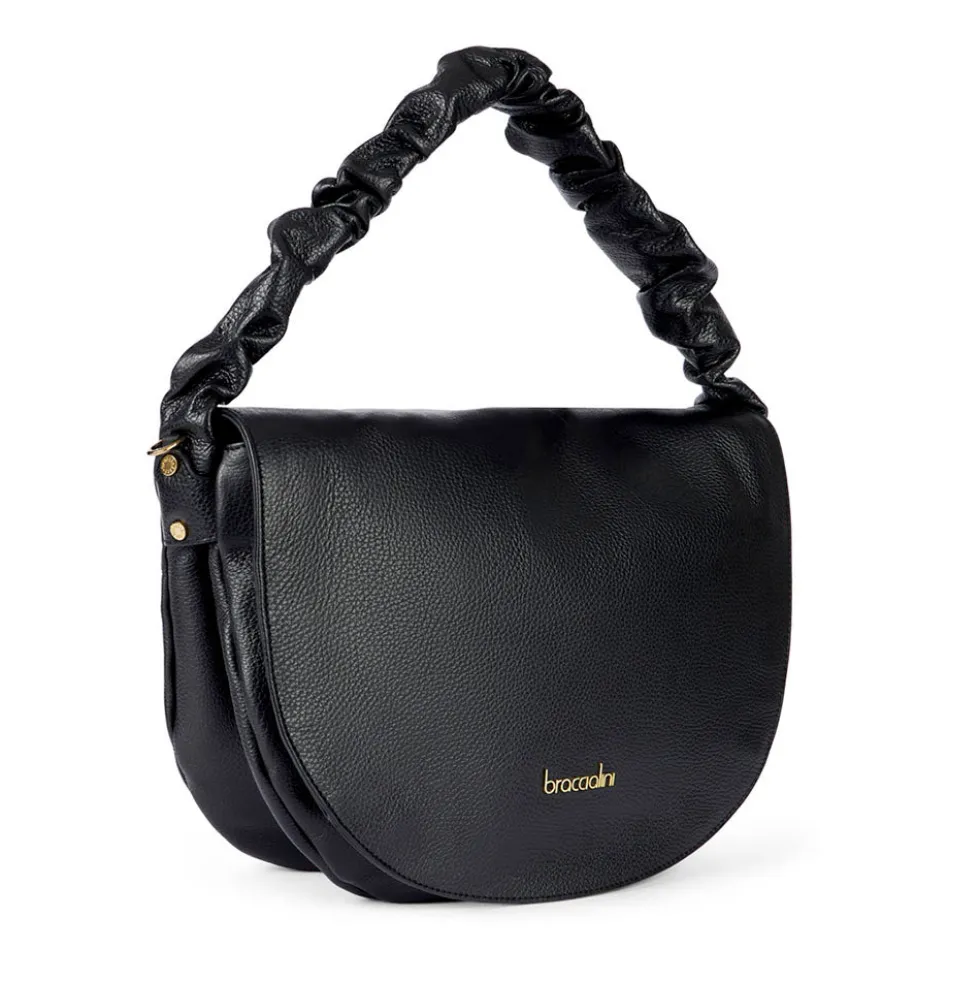 Borsa Donna a Spalla BRACCIALINI linea Naomi in Pelle Nera