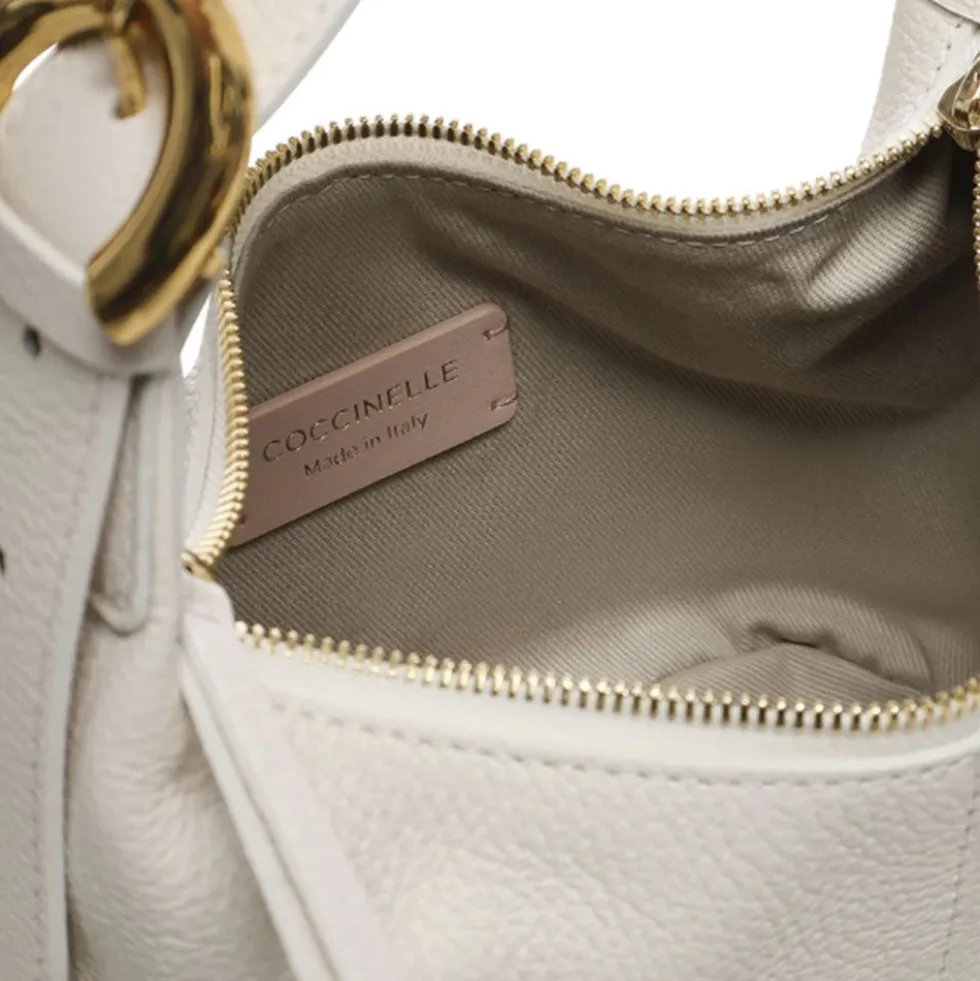 Borsa Donna a Spalla COCCINELLE in Pelle linea Fernanda Small Colore Blanco