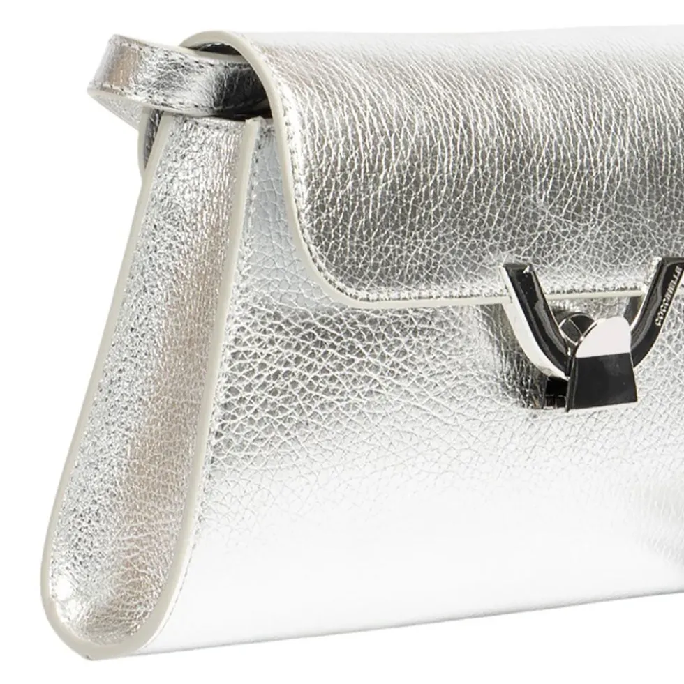 Borsa Donna a Spalla COCCINELLE in Pelle Silver linea Dew Small