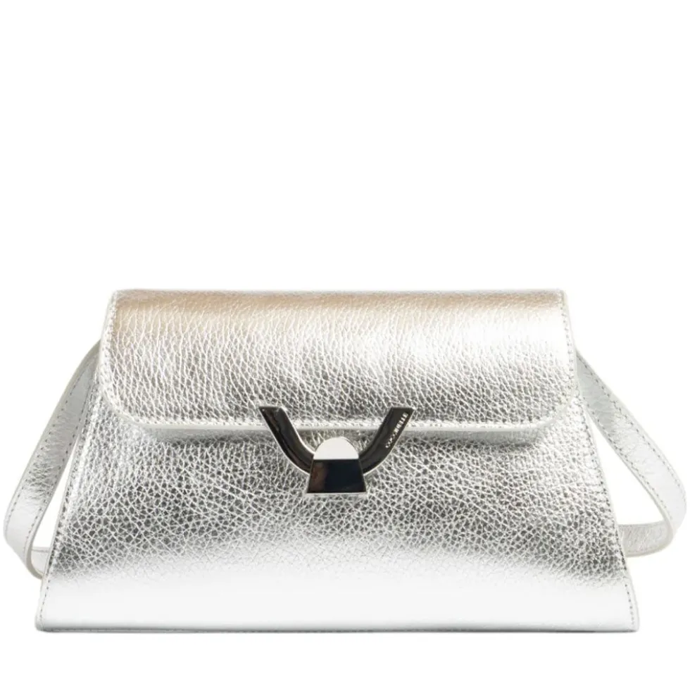 Borsa Donna a Spalla COCCINELLE in Pelle Silver linea Dew Small