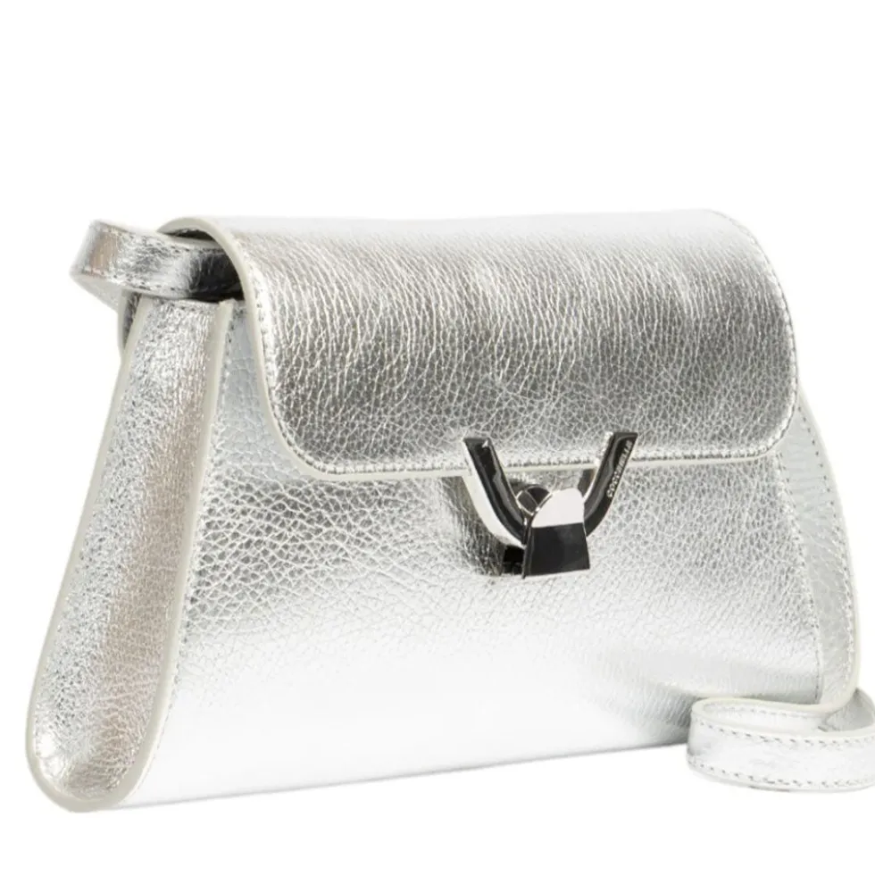 Borsa Donna a Spalla COCCINELLE in Pelle Silver linea Dew Small