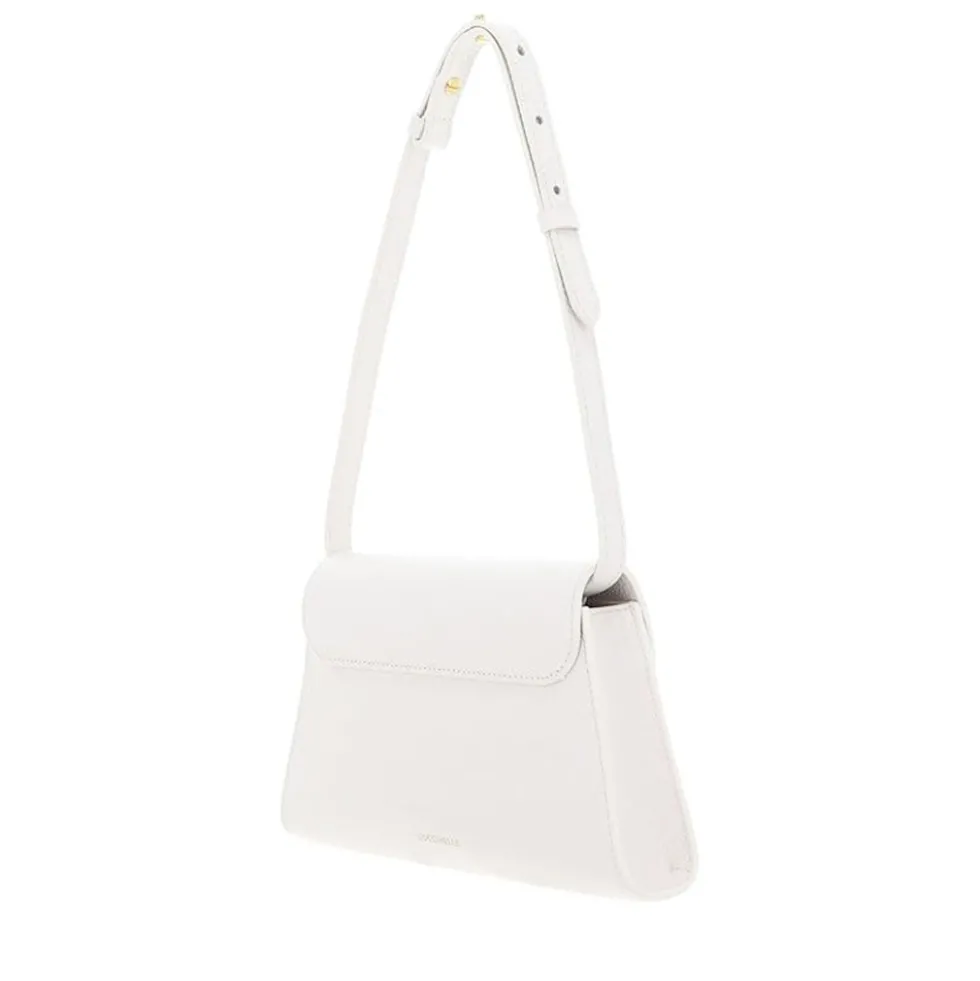 Borsa Donna a Spalla COCCINELLE in Pelle Colore Blanco linea Dew Small