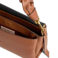 Borsa Donna a Spalla COCCINELLE in Pelle linea Boheme Small colore Cognac - Nero