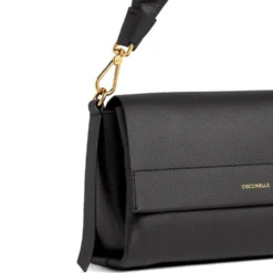 Borsa Donna a Spalla COCCINELLE in Pelle linea Boheme Small colore Nero - Cognac