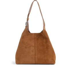 Borsa Donna a Spalla COCCINELLE in Camoscio Linea C-Easy Colore Cognac