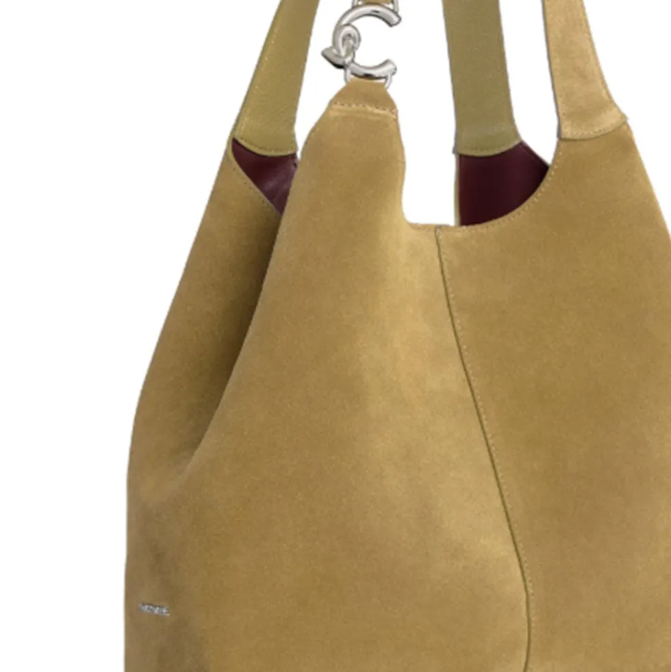 Borsa Donna a Spalla COCCINELLE in Camoscio Linea C-Easy Colore Seagrass