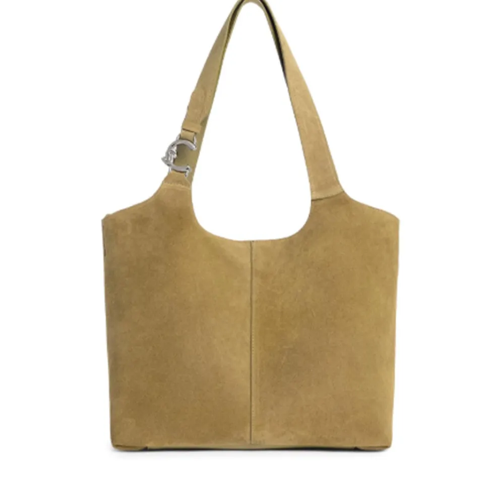 Borsa Donna a Spalla COCCINELLE in Camoscio Linea C-Easy Colore Seagrass