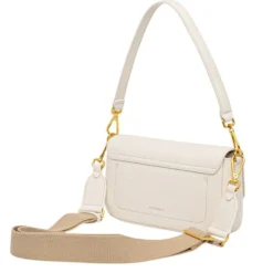 Borsa Donna a Spalla COCCINELLE in Pelle Martellata linea C-Me Colore Pearl