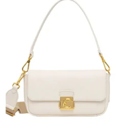Borsa Donna a Spalla COCCINELLE in Pelle Martellata linea C-Me Colore Pearl