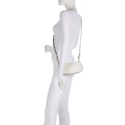 Borsa Donna a Spalla COCCINELLE in Pelle Linea Merveille Colore Pearl