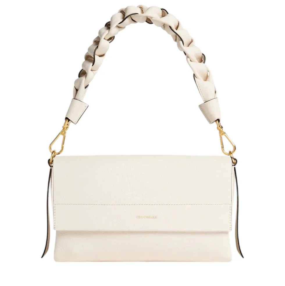 Borsa Donna a Spalla COCCINELLE in Pelle linea Boheme Small colore Pearl -Cognac