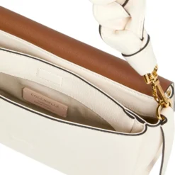 Borsa Donna a Spalla COCCINELLE in Pelle linea Boheme Small colore Pearl -Cognac