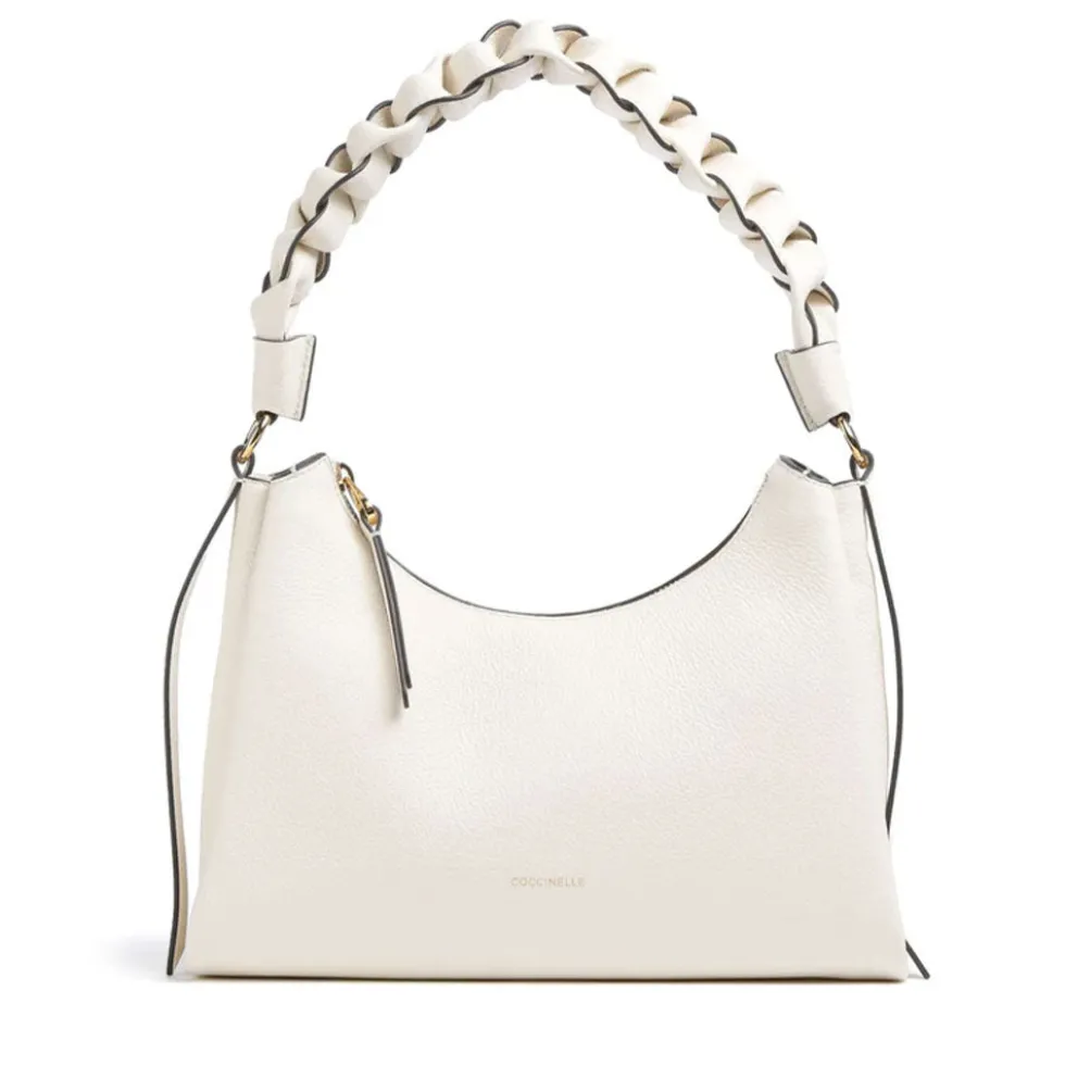 Borsa Donna a Spalla COCCINELLE in Pelle linea Boheme Small colore Pearl- Cognac
