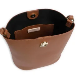 Borsa Donna a Spalla COCCINELLE Linea Nikla Mini Colore Cognac - Nero