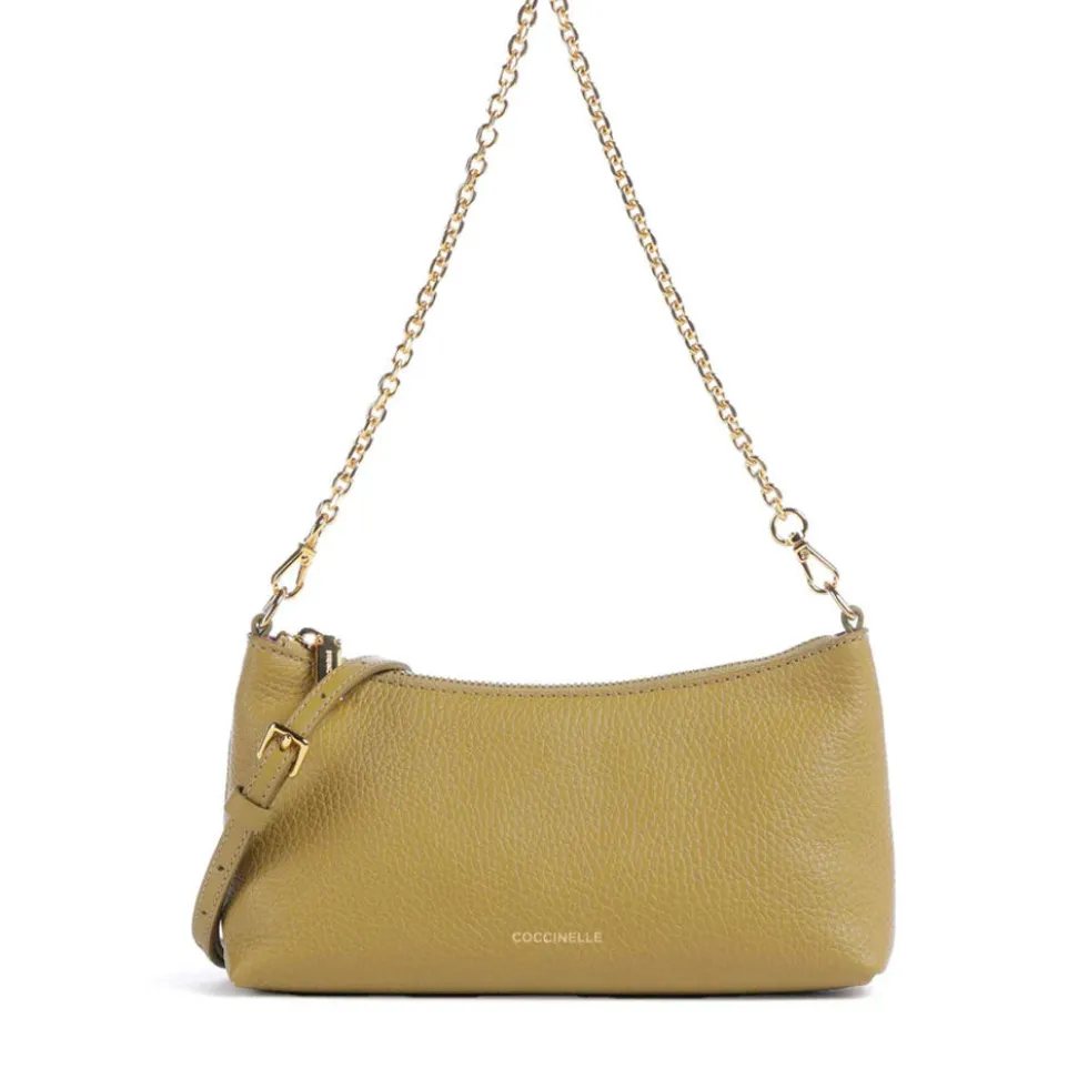 Borsa Donna a Spalla COCCINELLE in Pelle Seagrass Linea Aura