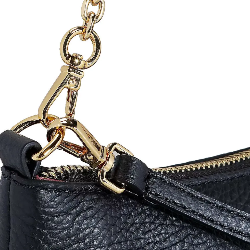 Borsa Donna a Spalla COCCINELLE in Pelle Nera Linea Aura