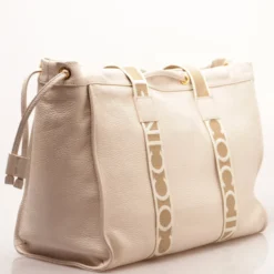 Borsa Donna a Spalla COCCINELLE in Pelle Linea 2Day Signature Large colore Lambskin White