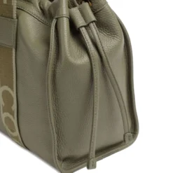Borsa Donna a Spalla COCCINELLE in Pelle Linea 2Day Signature Medium colore Laurel Green