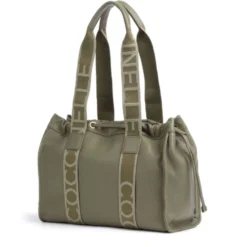 Borsa Donna a Spalla COCCINELLE in Pelle Linea 2Day Signature Medium colore Laurel Green