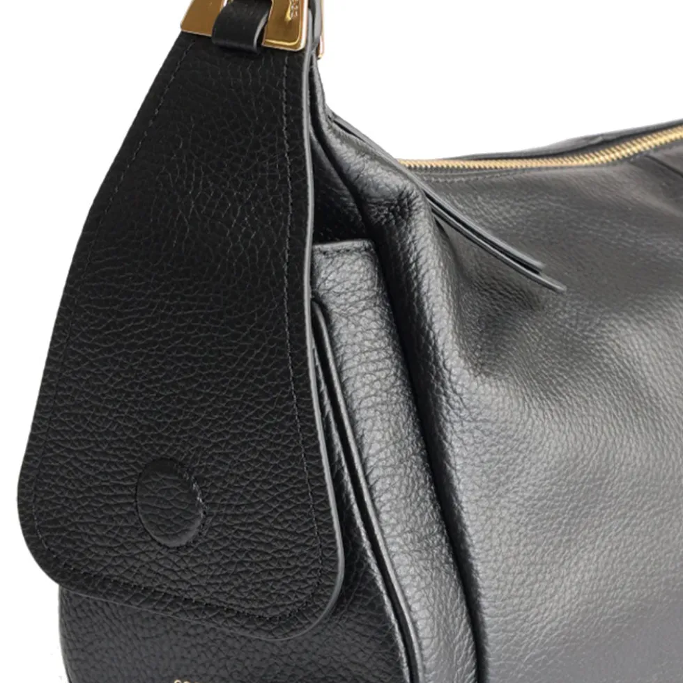 Borsa Donna a Spalla COCCINELLE in Pelle Colore Nero linea Campus